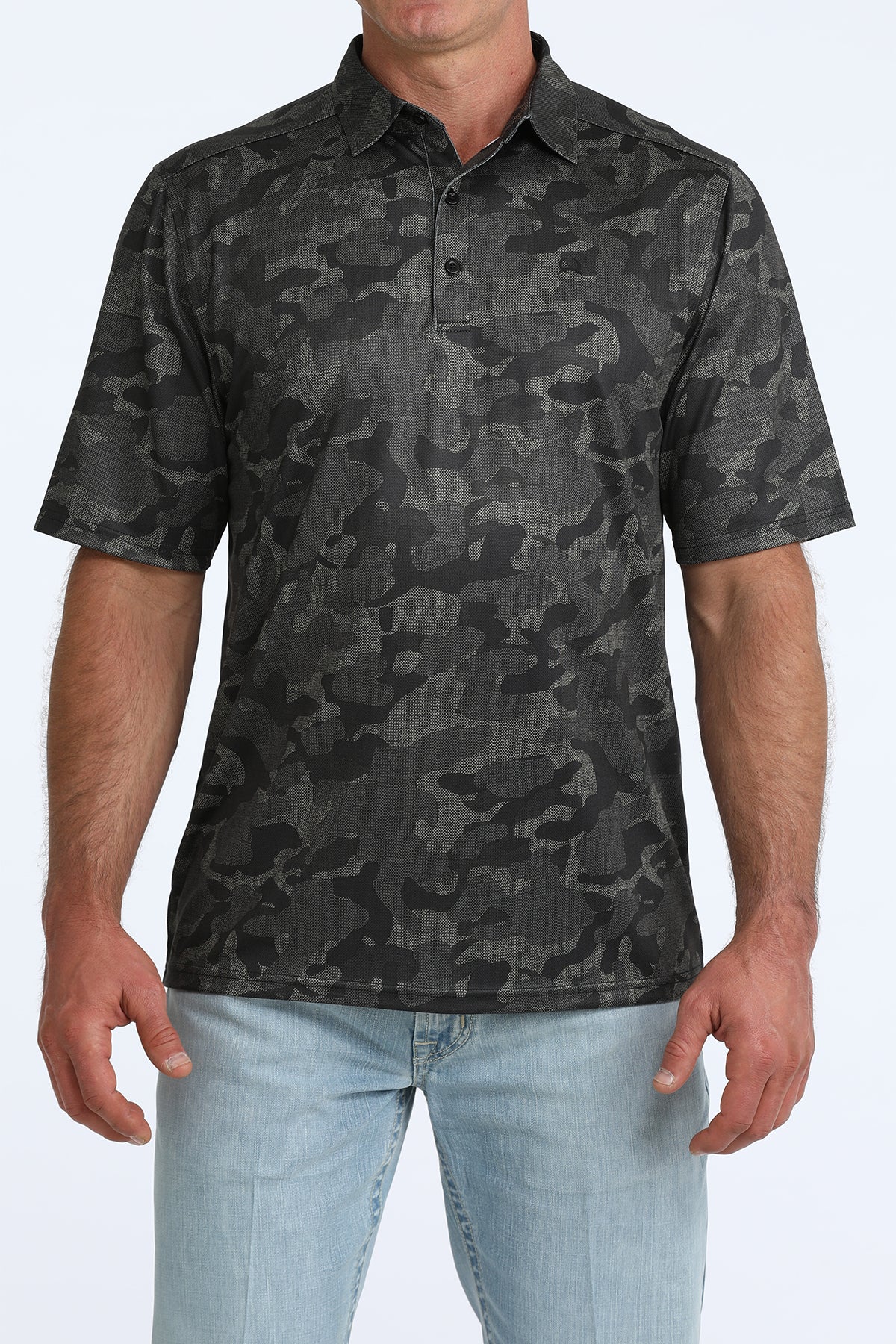 Men’s Charcoal Camo Performance Polo