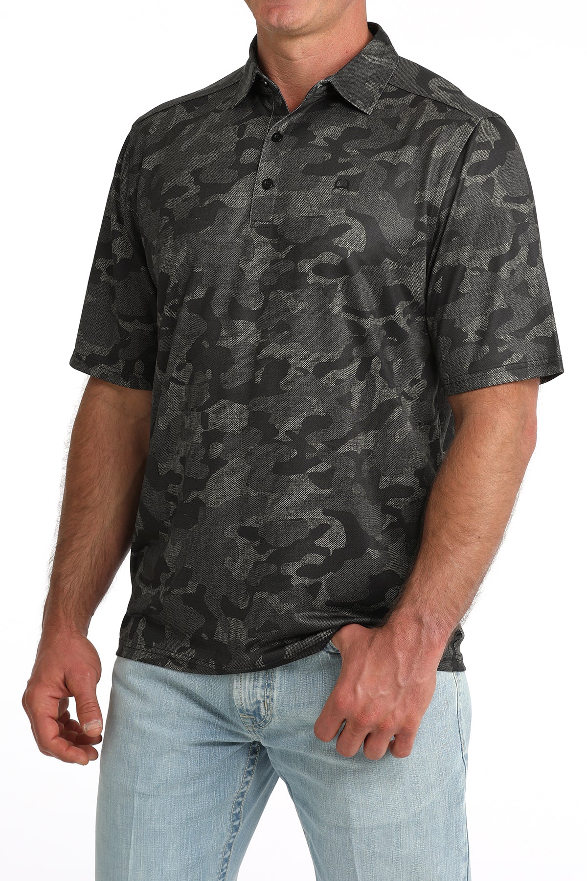 Men’s Charcoal Camo Performance Polo