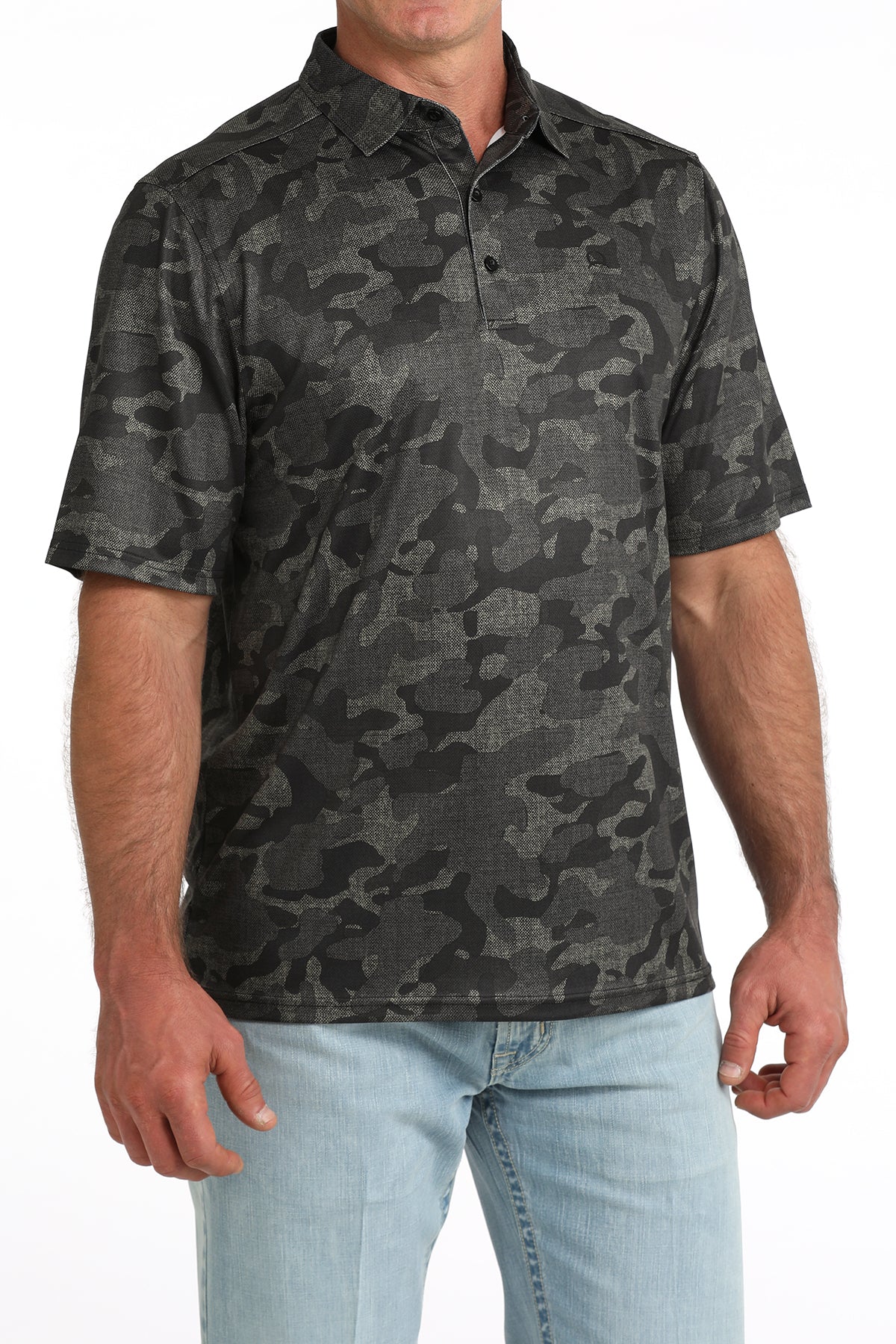 Men’s Charcoal Camo Performance Polo