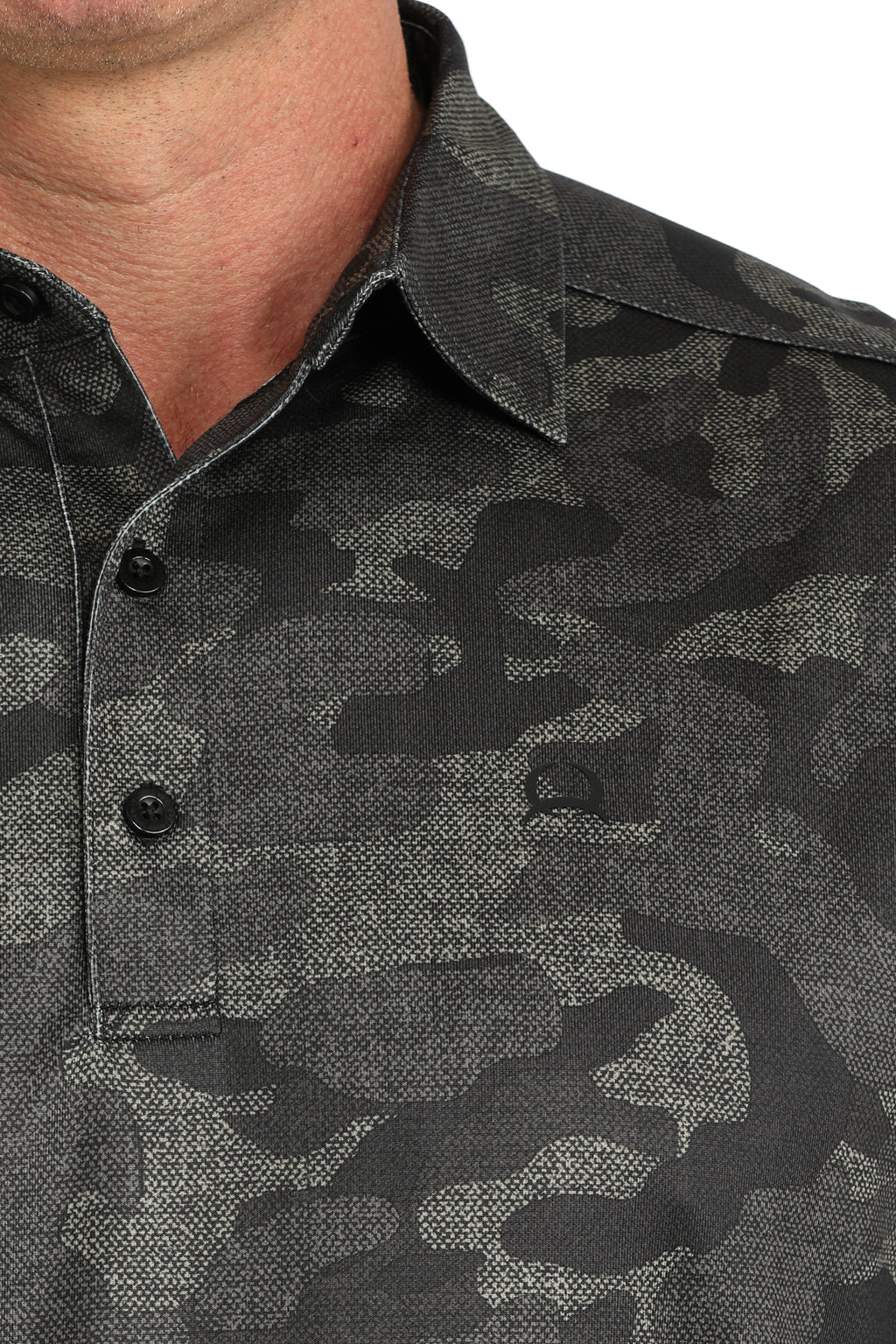 Men’s Charcoal Camo Performance Polo