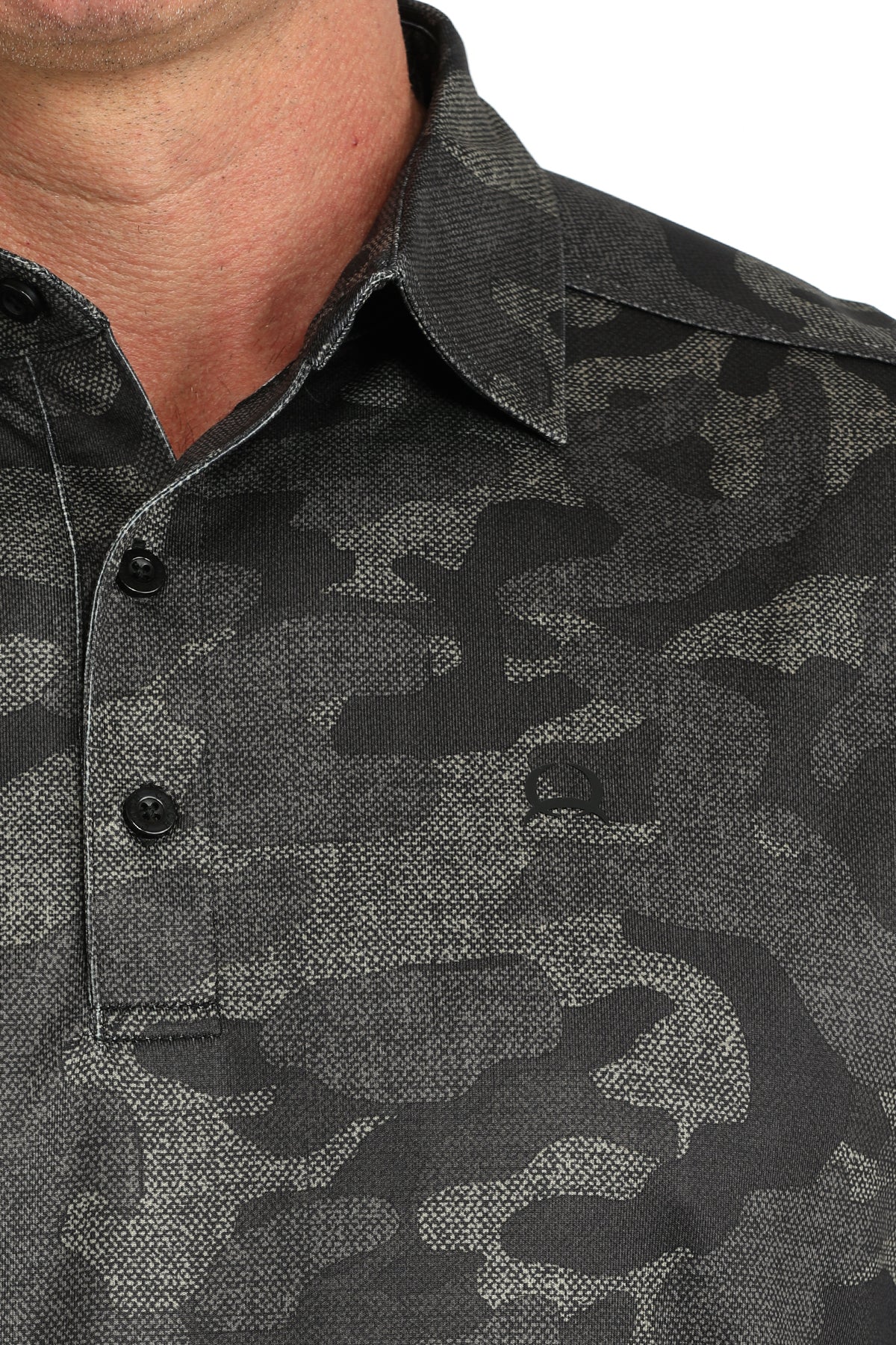 Men’s Charcoal Camo Performance Polo