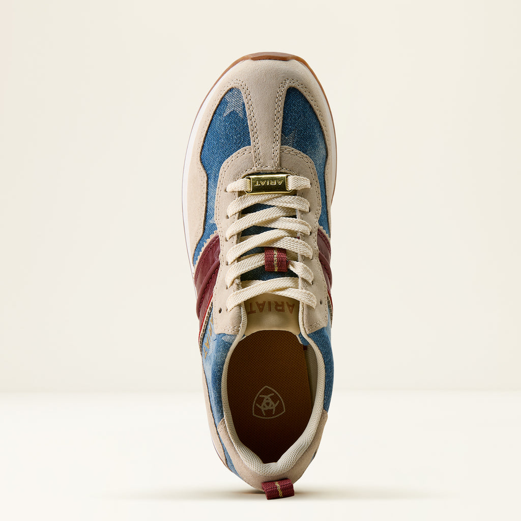 Ariat Ranch Runner Denim & Burgundy Sneakers