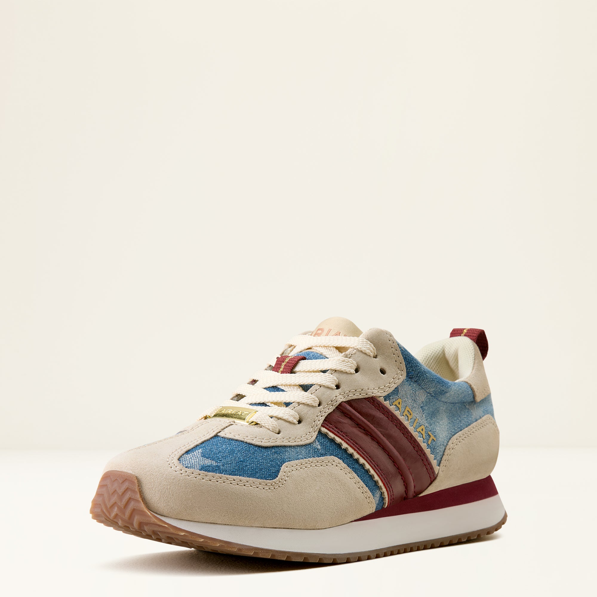 Ariat Ranch Runner Denim & Burgundy Sneakers
