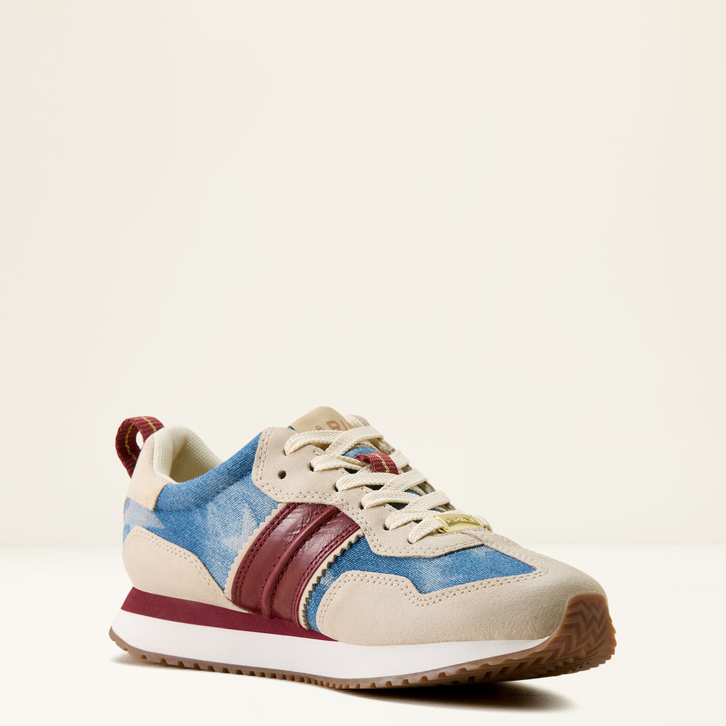 Ariat Ranch Runner Denim & Burgundy Sneakers