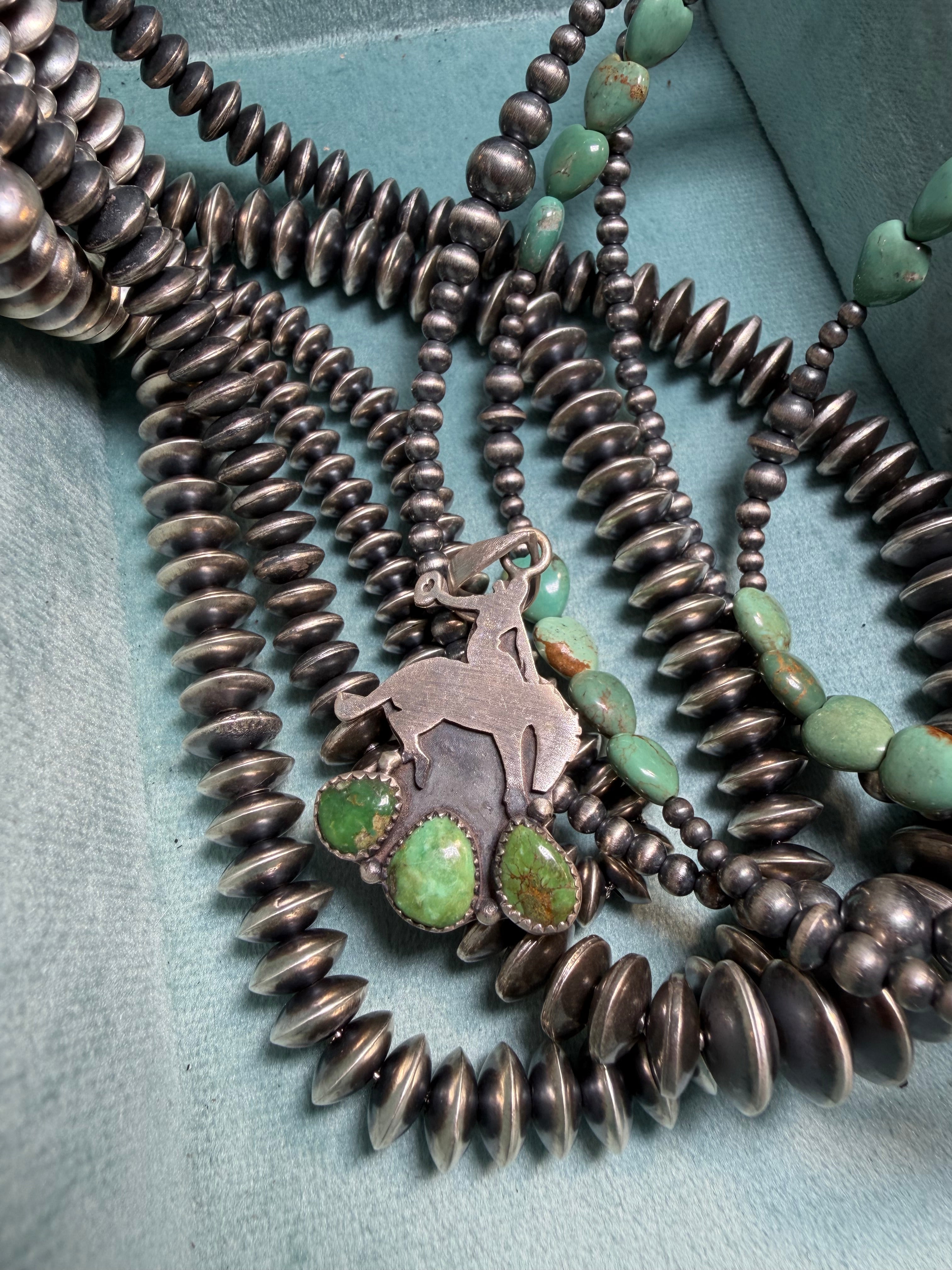 Bucking Bronc Turquoise Pendant