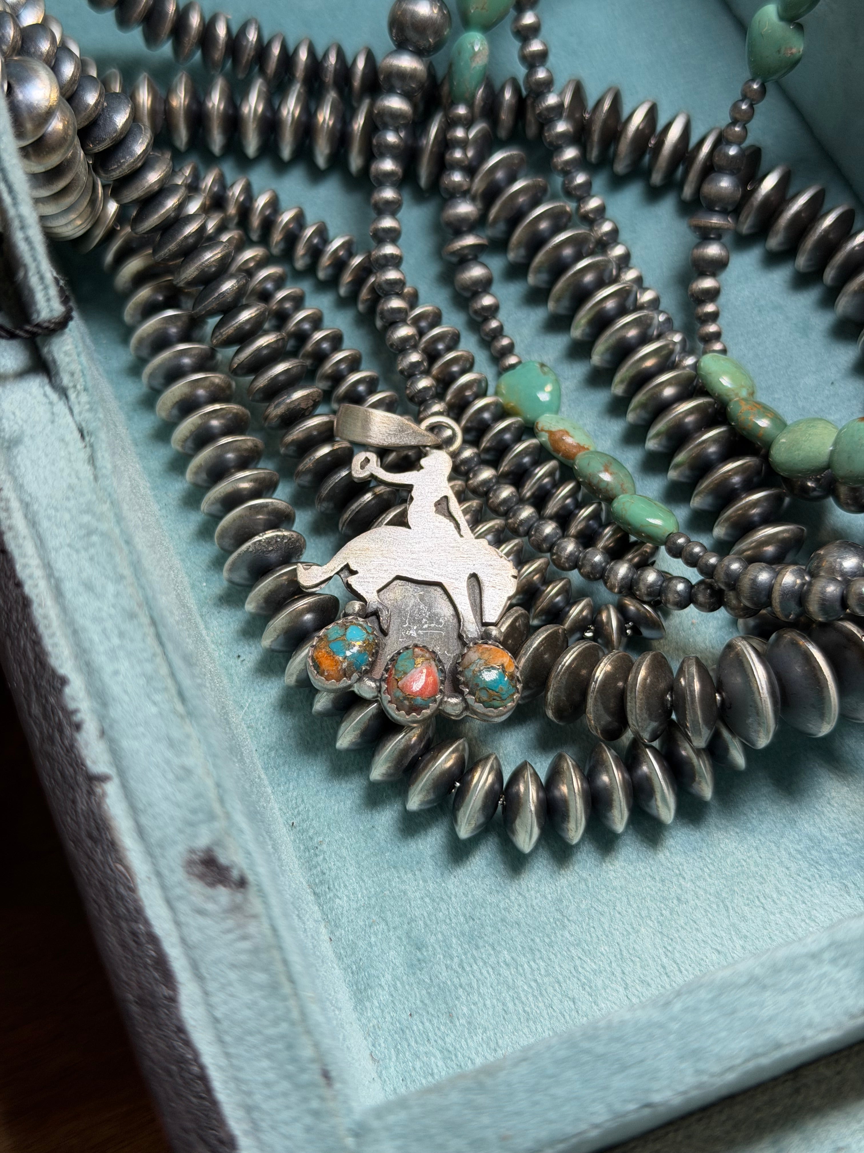 Bucking Bronc Turquoise Pendant