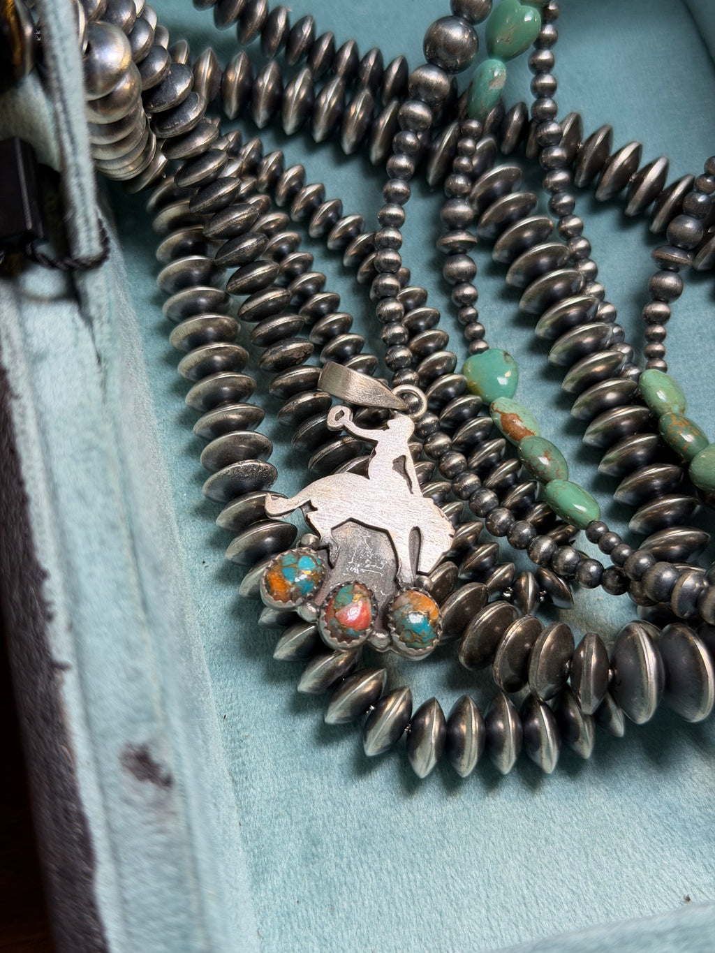 Bucking Bronc Turquoise Pendant