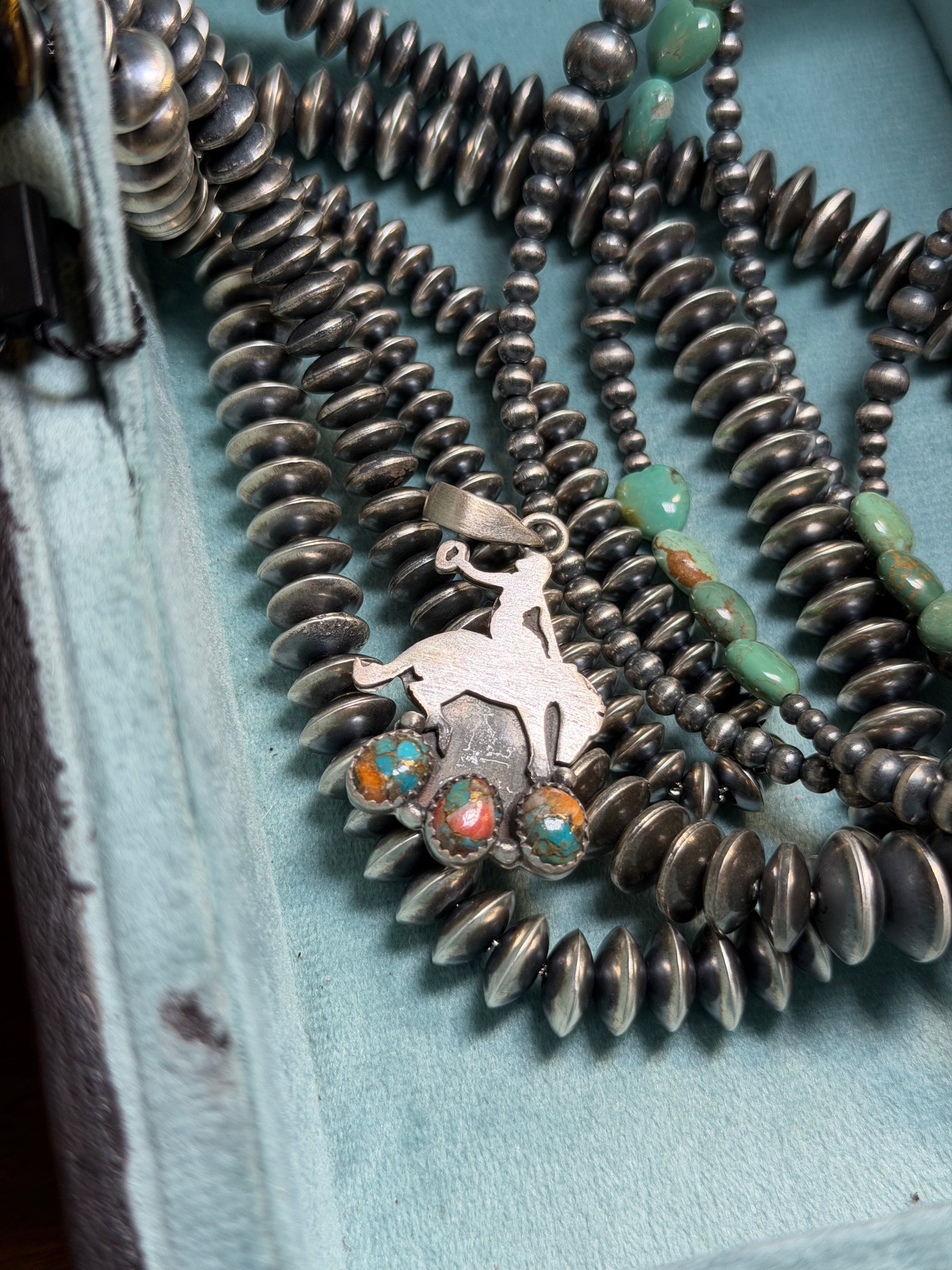 Bucking Bronc Turquoise Pendant