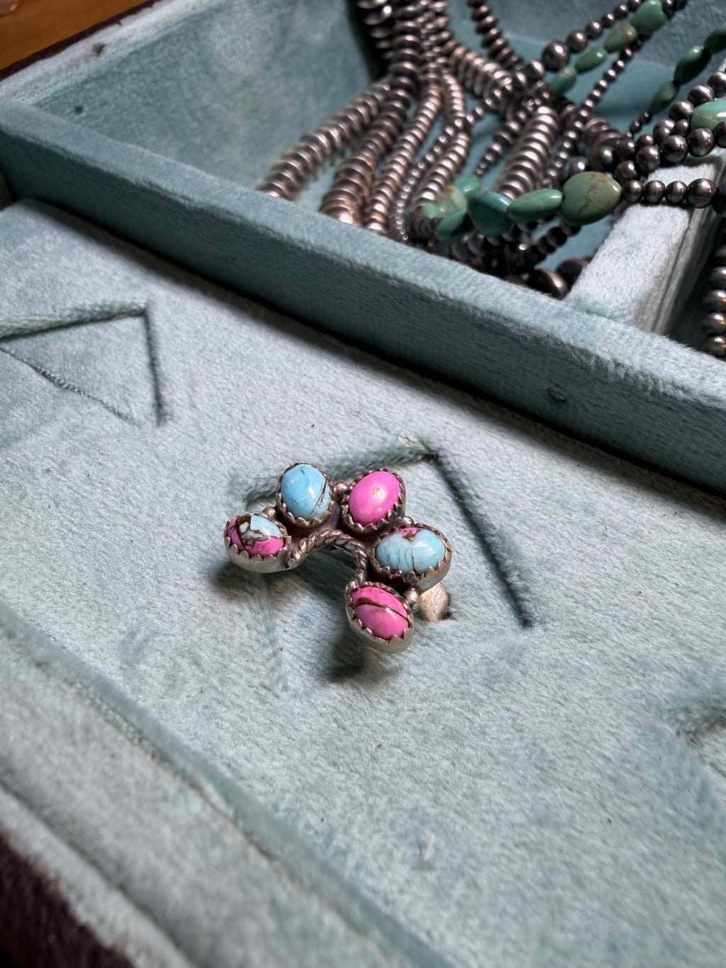 Cotton Candy Cluster Adjustable Ring