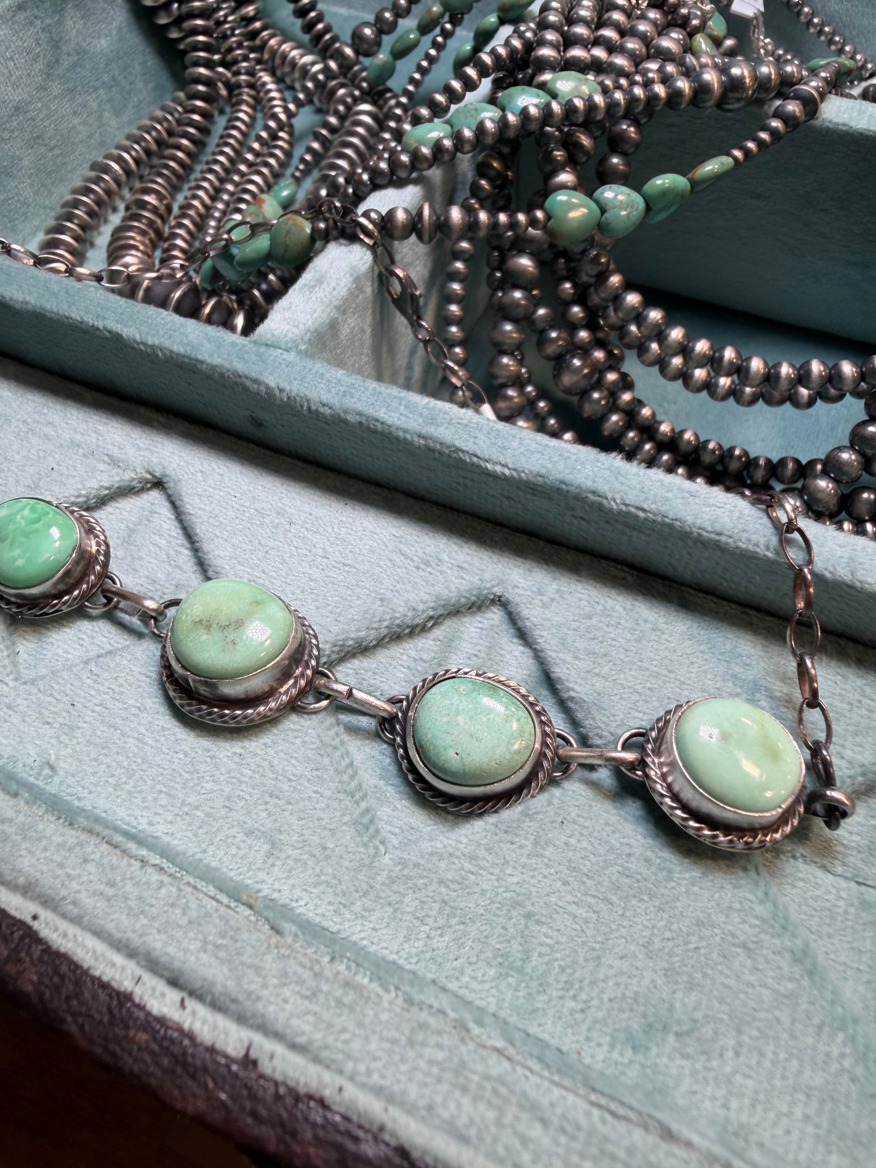 Sagebrush Five-Stone Sterling Silver Necklace
