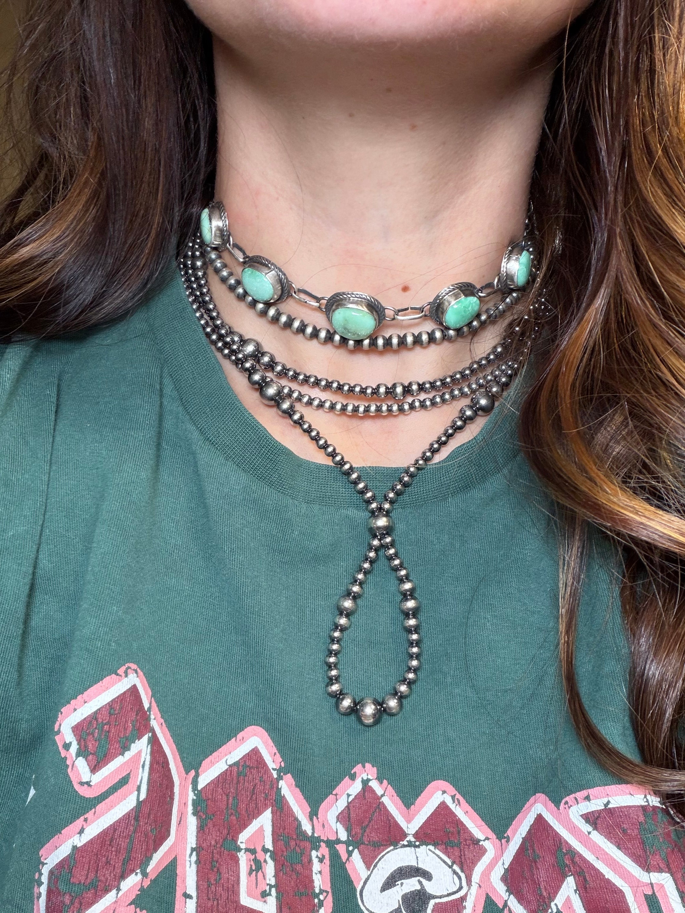 Sagebrush Five-Stone Sterling Silver Necklace