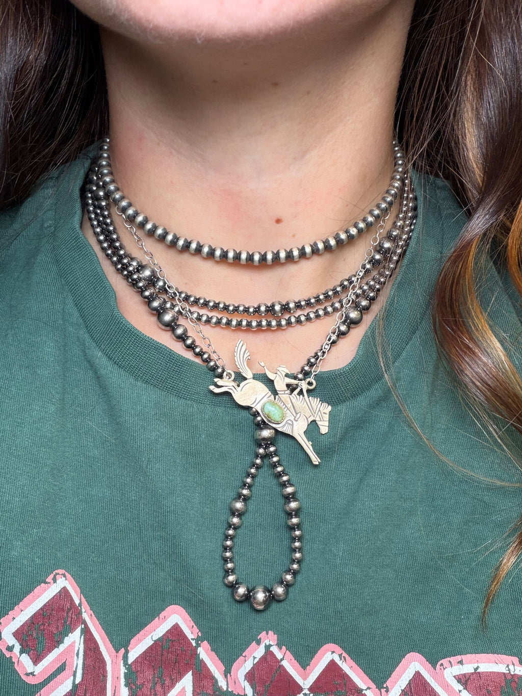 Wild Ride Turquoise Sterling Silver Necklace