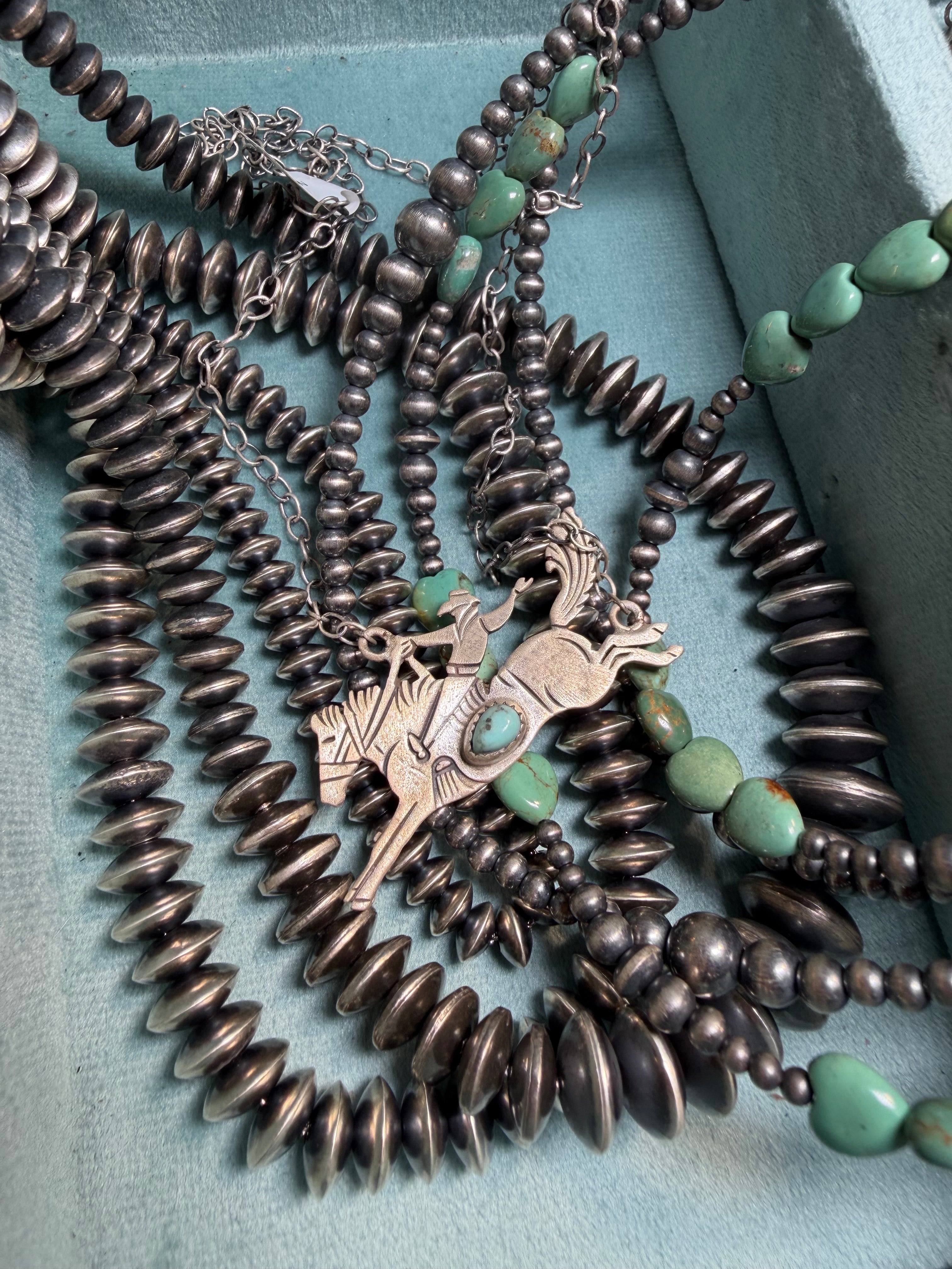Wild Ride Turquoise Sterling Silver Necklace