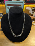 Classic Sterling Silver Saucer Bead Neclace