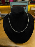 Graduated Sterling Silver Navajo Pearl Necklace