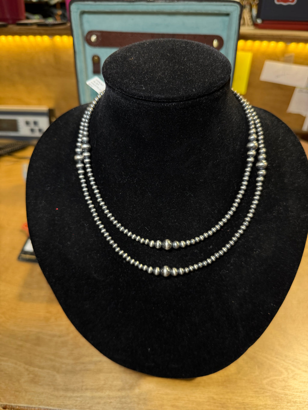 Graduated Sterling Silver Navajo Pearl Necklace