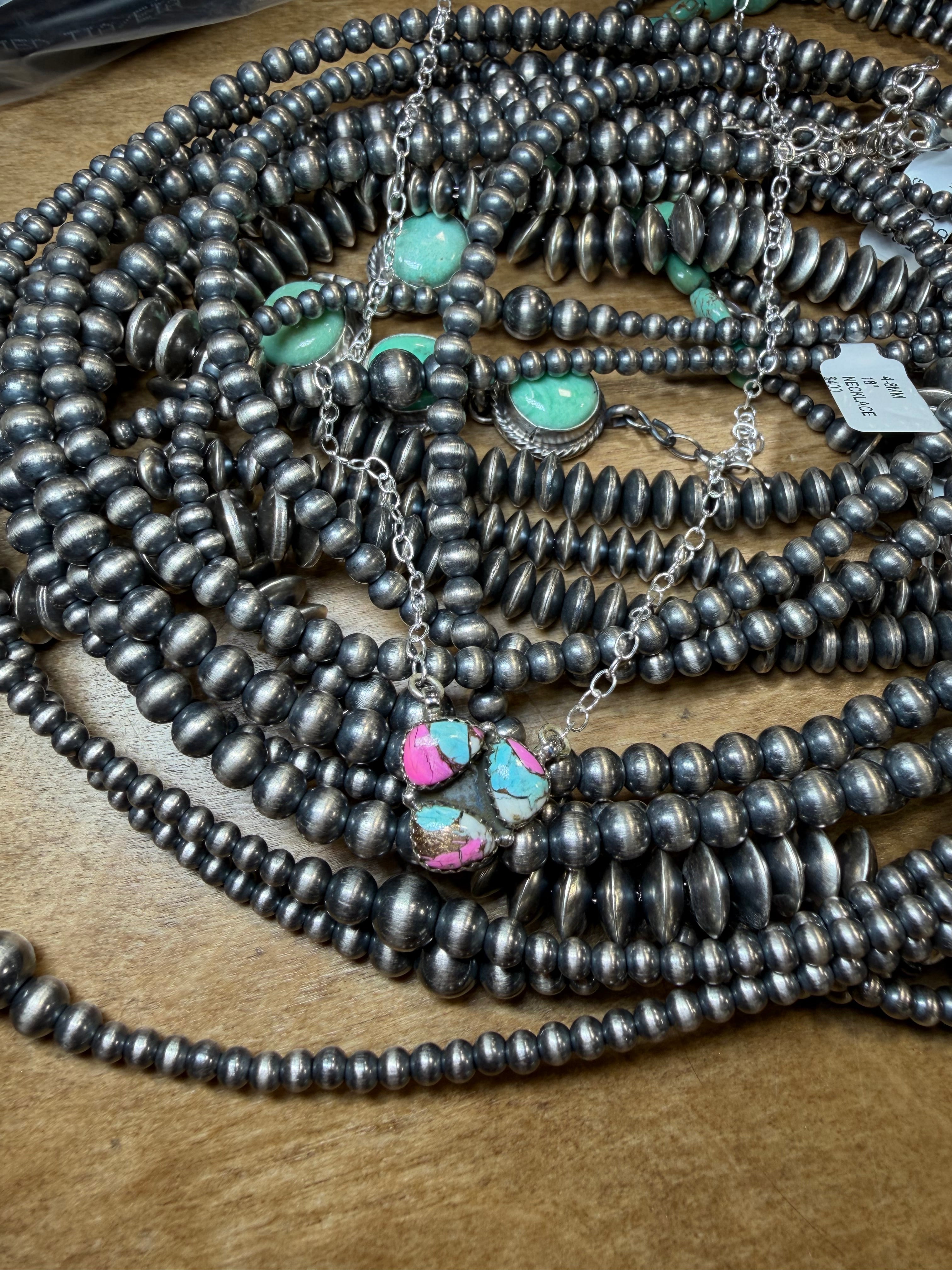 Desert Mosaic Three-Stone Necklace