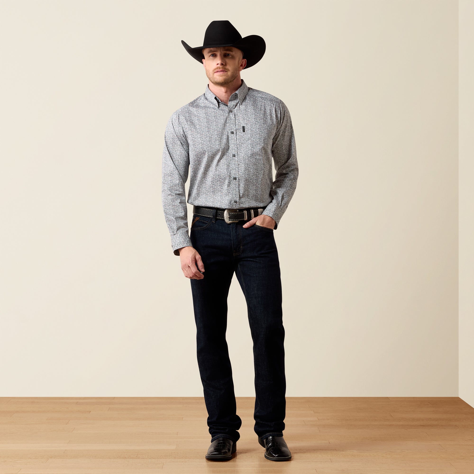 Ariat Pro Series VentTEK Classic Fit Shirt – Quiet Shade Vine Print