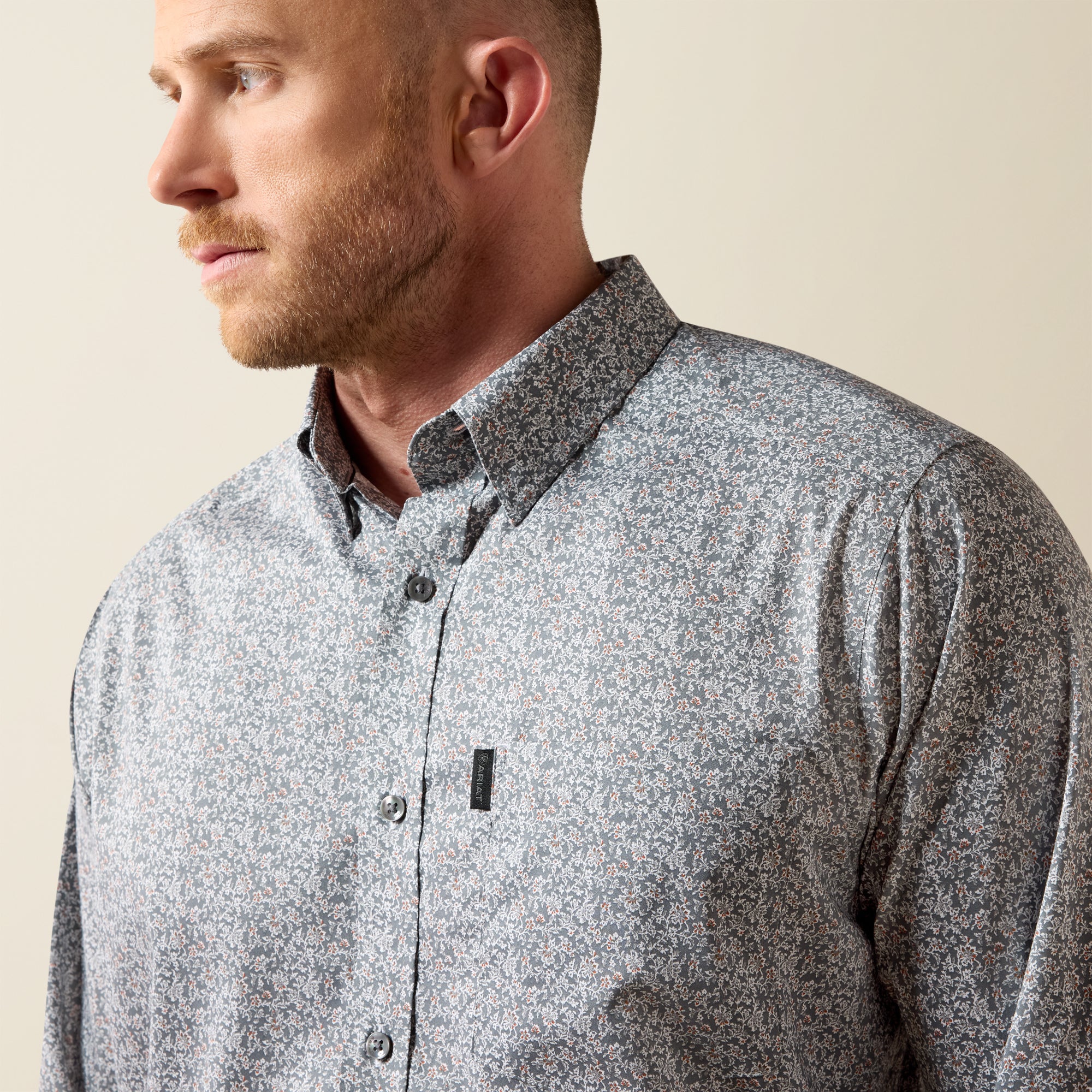 Ariat Pro Series VentTEK Classic Fit Shirt – Quiet Shade Vine Print