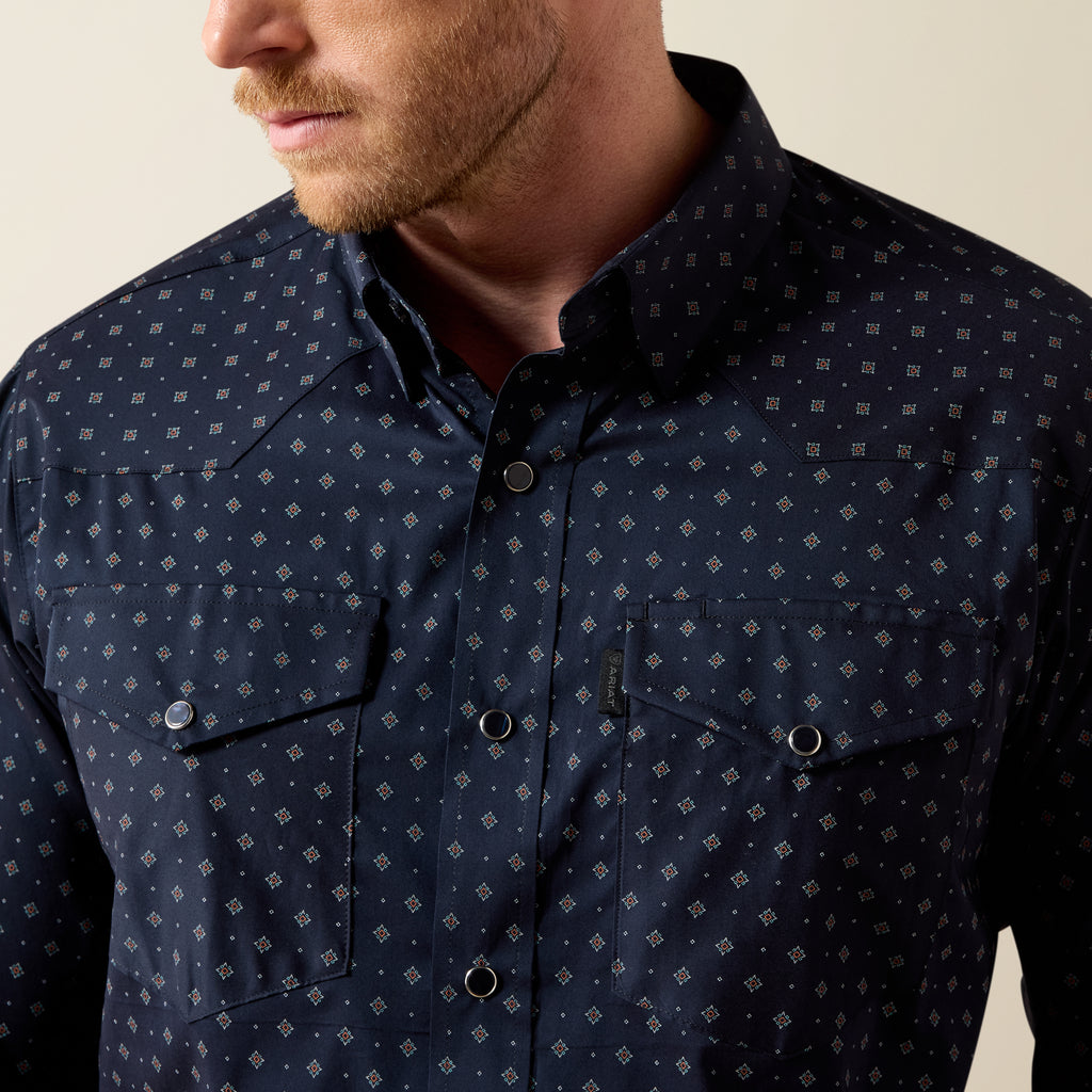 Ariat Everything Classic Fit Snap Shirt – Night Sky Geo Print
