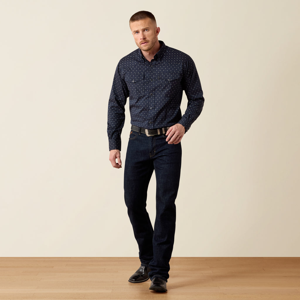 Ariat Everything Classic Fit Snap Shirt – Night Sky Geo Print