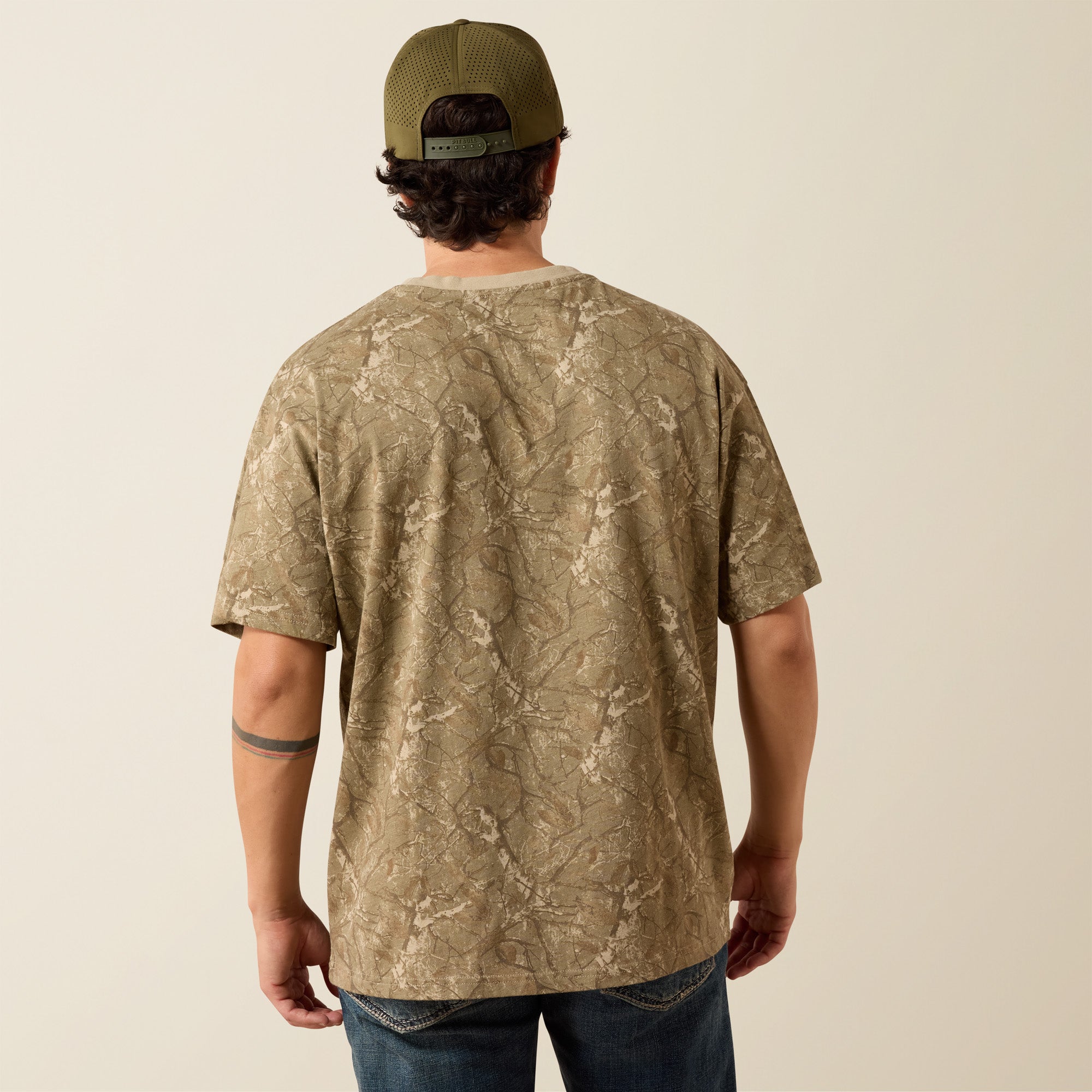 Ariat ToughStock Boxy T-Shirt – Beige Camo