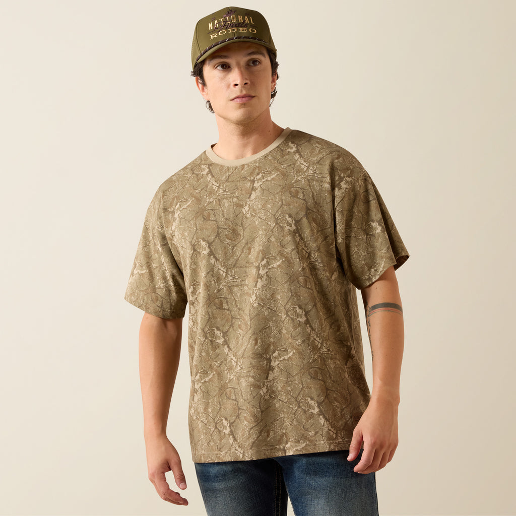 Ariat ToughStock Boxy T-Shirt – Beige Camo