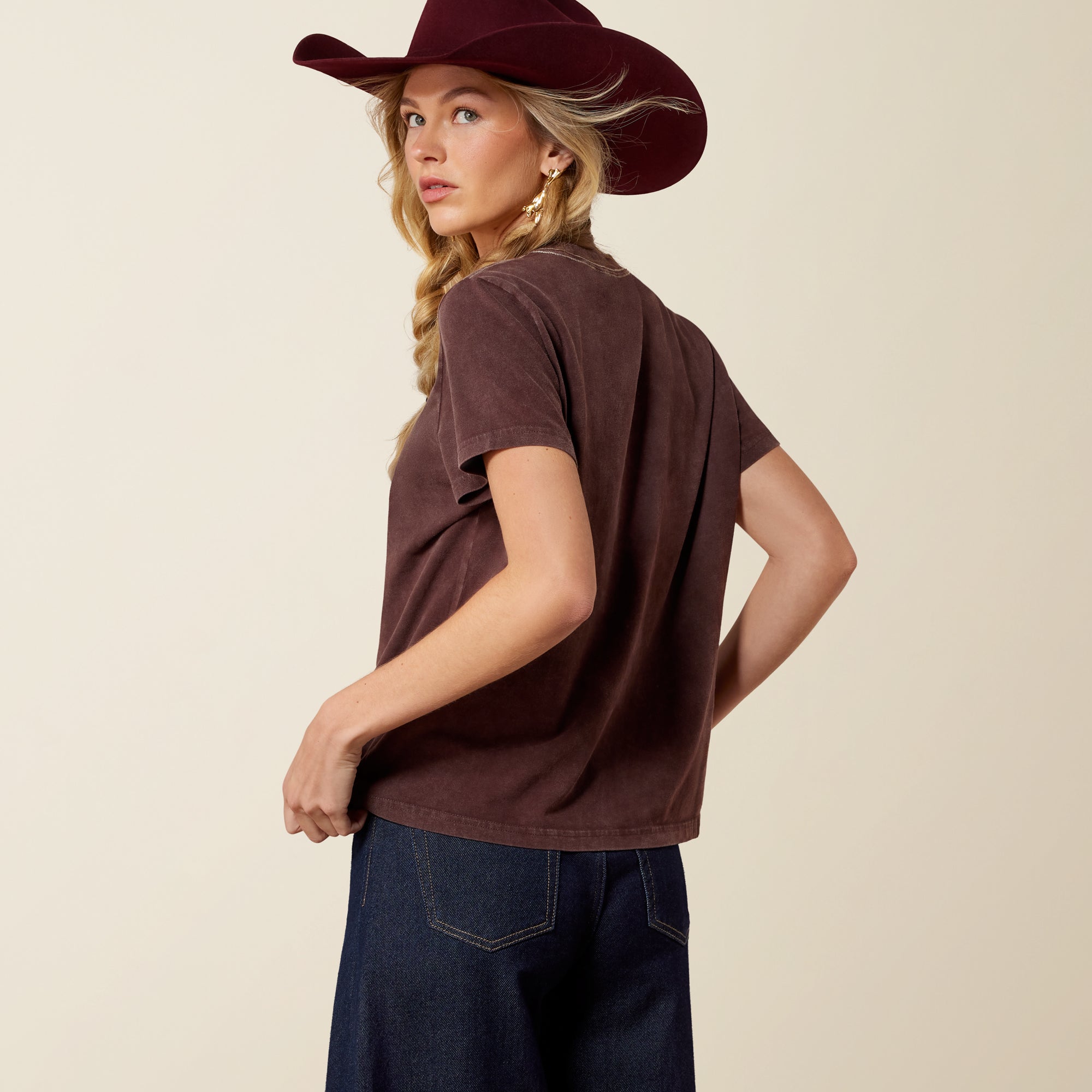 Ariat Rebel With A Cause T-Shirt – Chocolate Plum