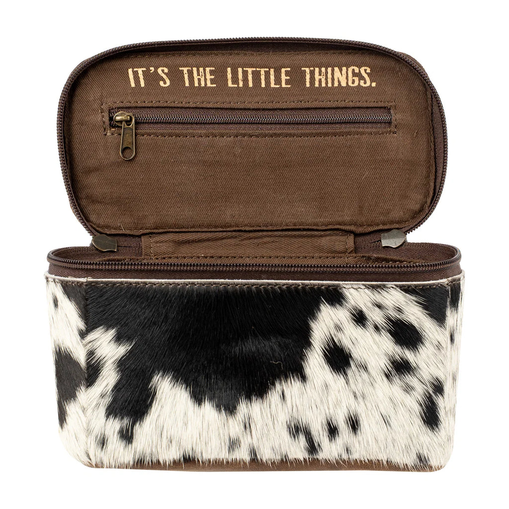 Cowhide Petite Train Case