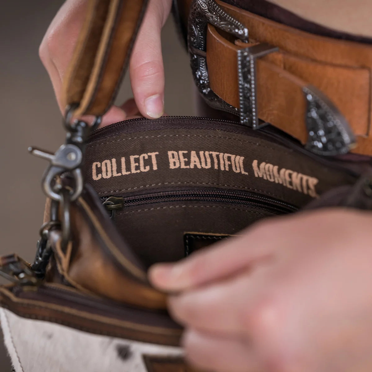 Guadalupe Cowhide Lily Crossbody