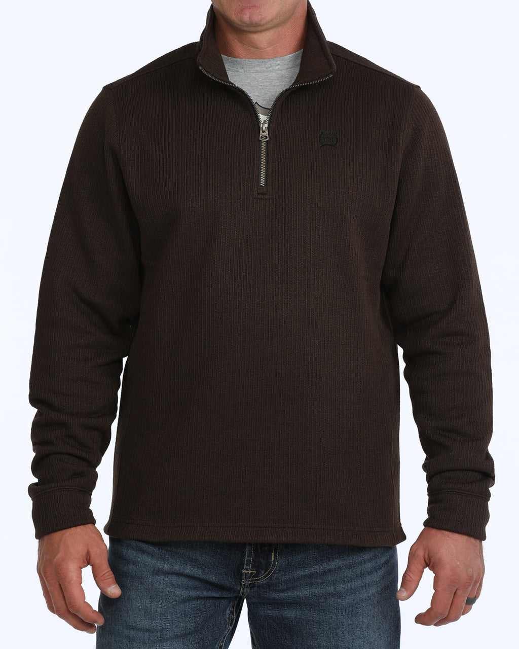 Cinch Men’s Brown Knit Pullover