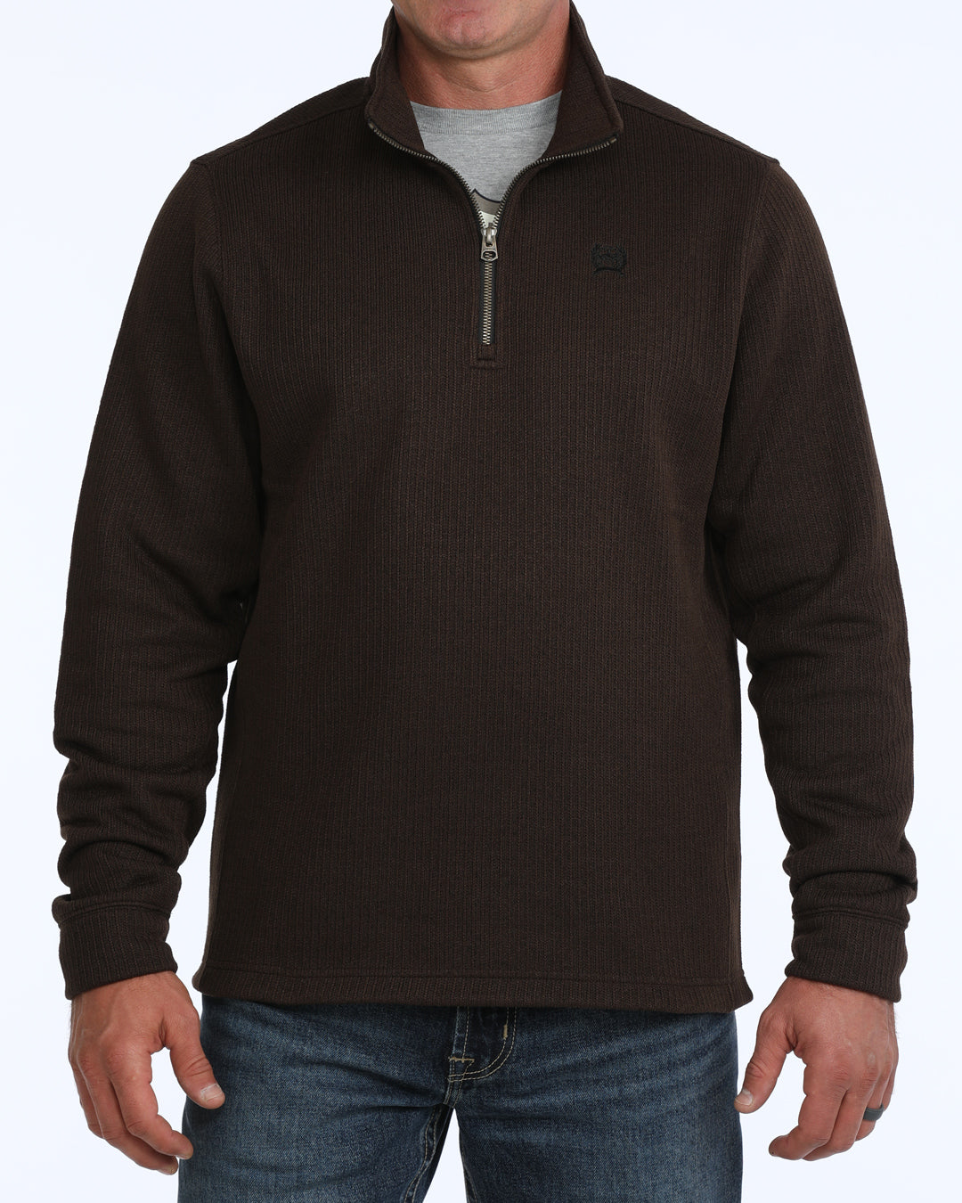 Cinch Men’s Brown Knit Pullover