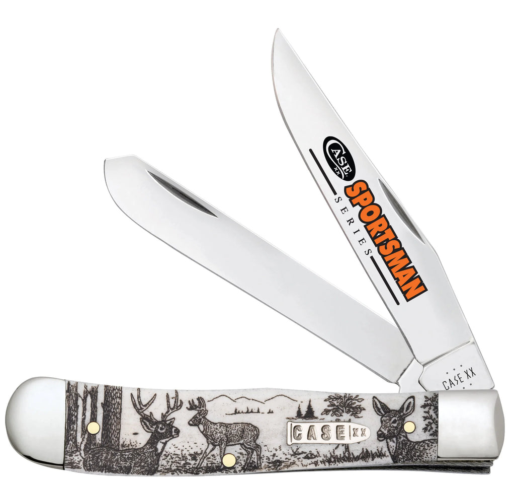 Sportsman Series Deer Embellished Smooth Natural Bone Trapper
