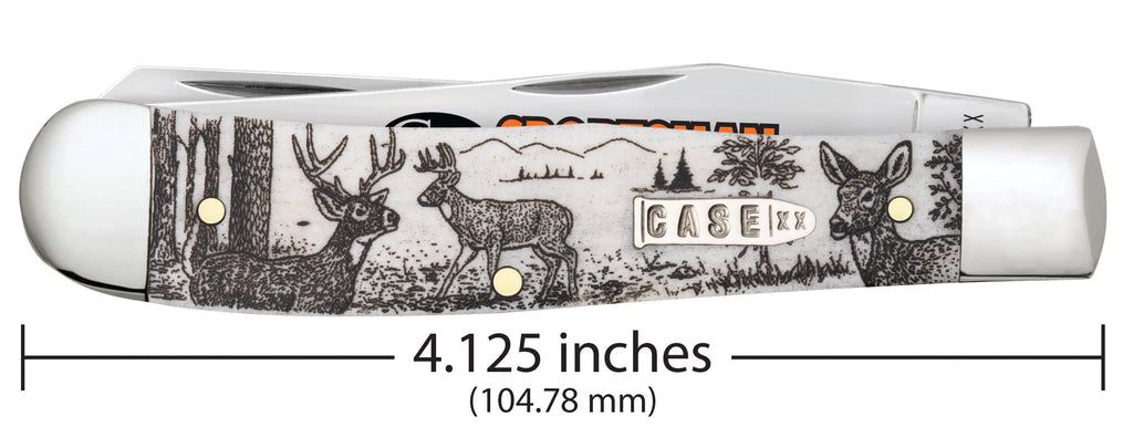Sportsman Series Deer Embellished Smooth Natural Bone Trapper