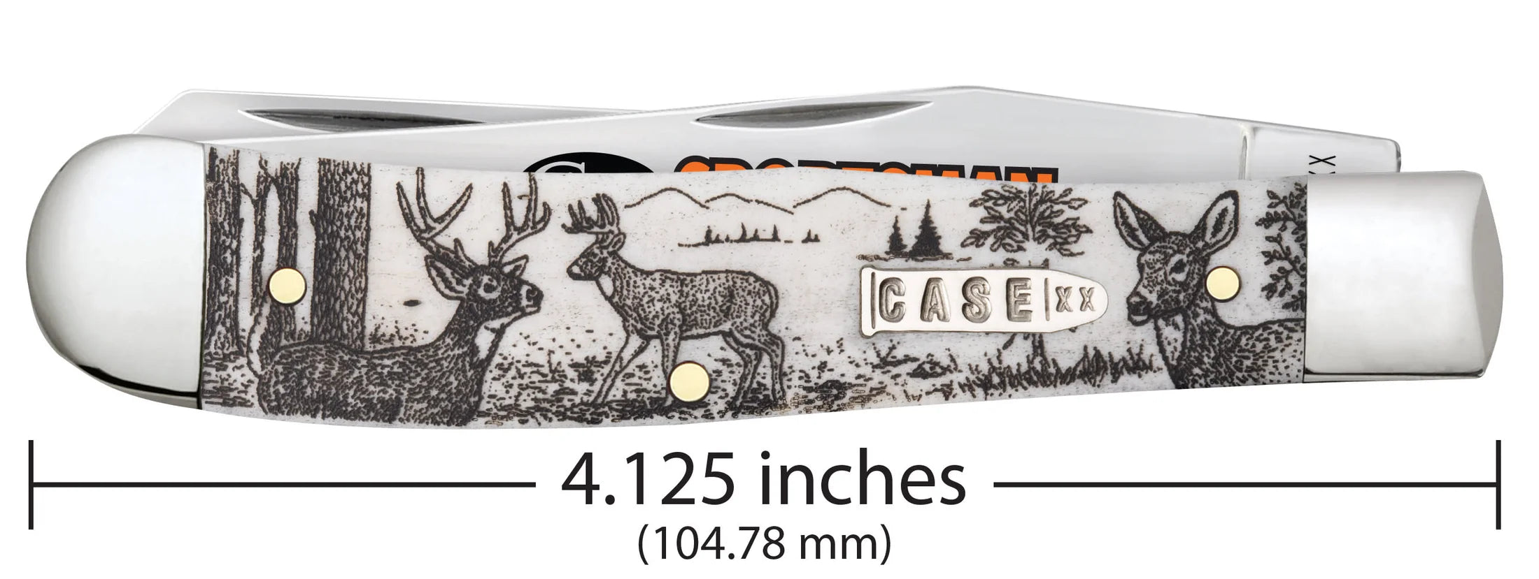 Sportsman Series Deer Embellished Smooth Natural Bone Trapper