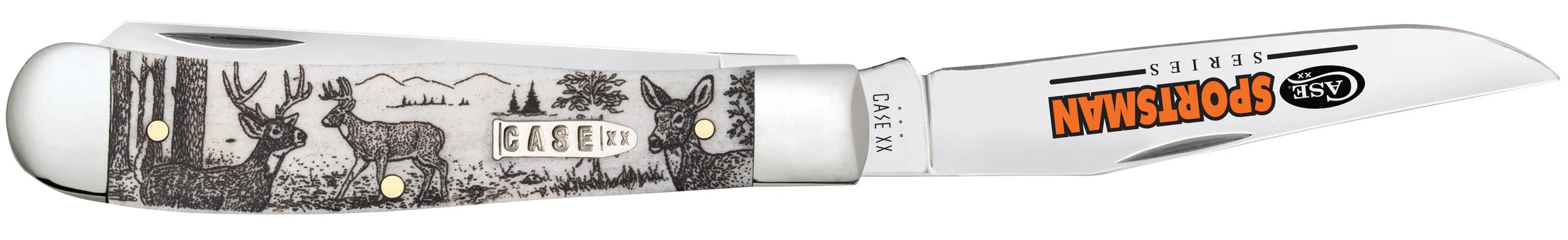 Sportsman Series Deer Embellished Smooth Natural Bone Trapper