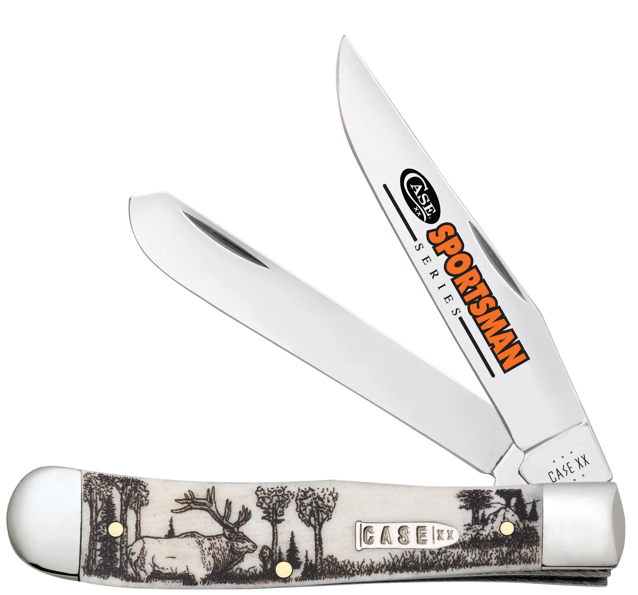 Sportsman Series Elk Embellished Smooth Natural Bone Trapper