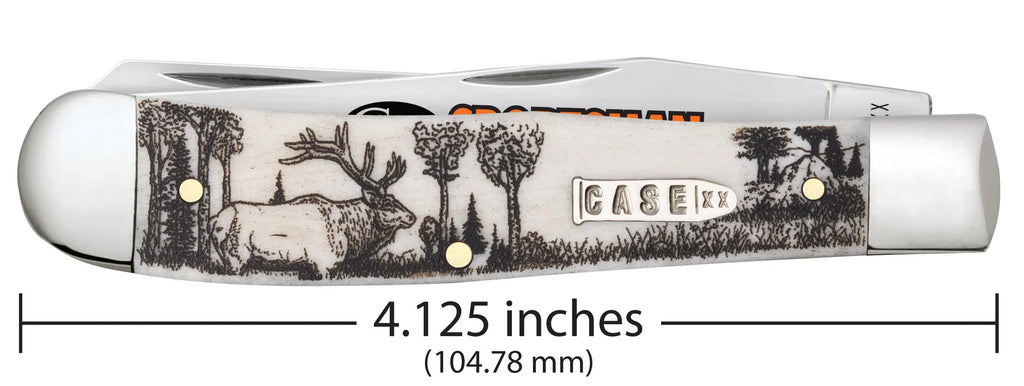 Sportsman Series Elk Embellished Smooth Natural Bone Trapper