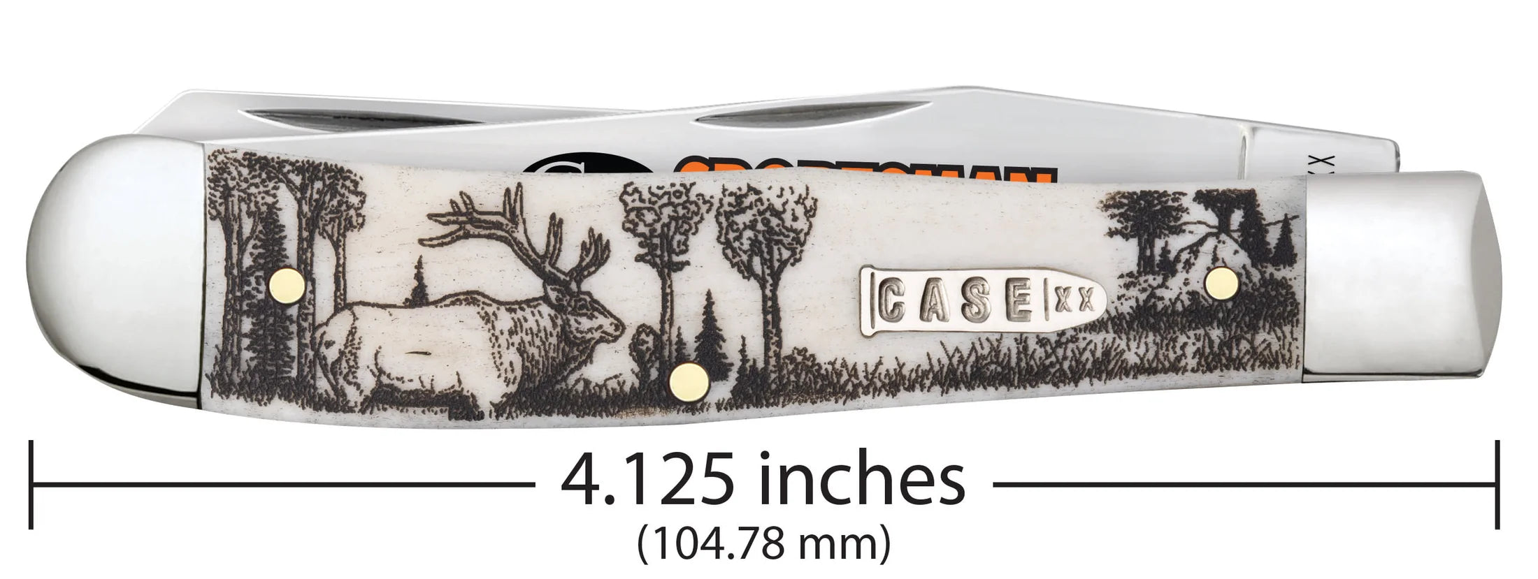 Sportsman Series Elk Embellished Smooth Natural Bone Trapper