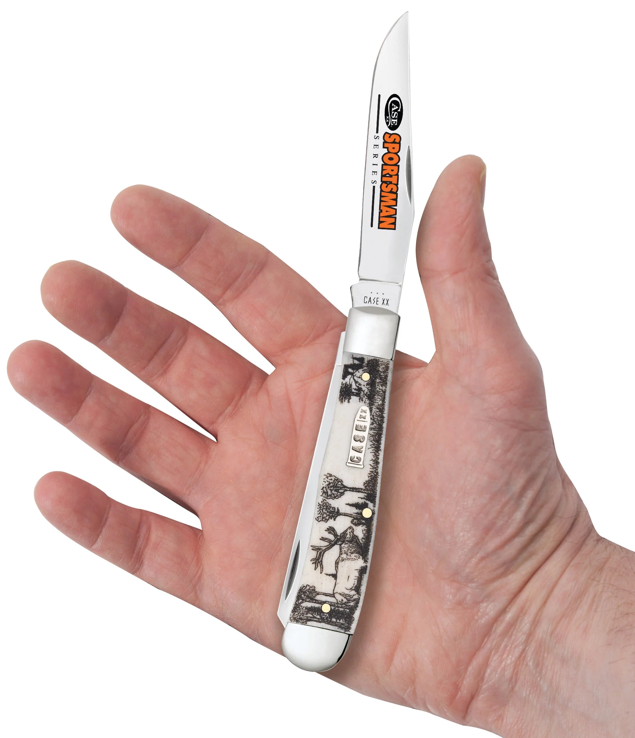 Sportsman Series Elk Embellished Smooth Natural Bone Trapper