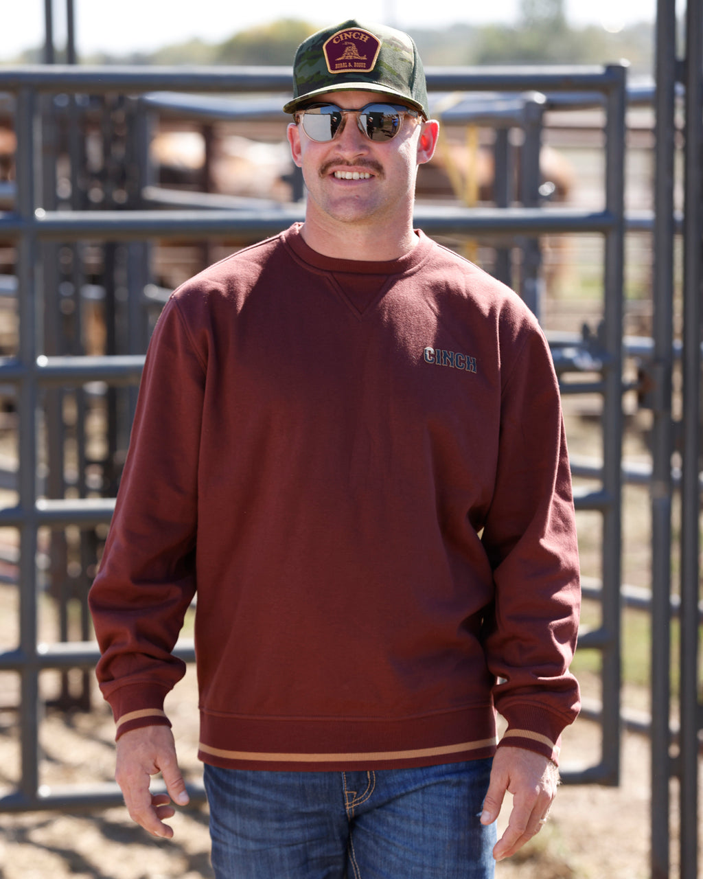 Cinch Burgundy Sweatshirt