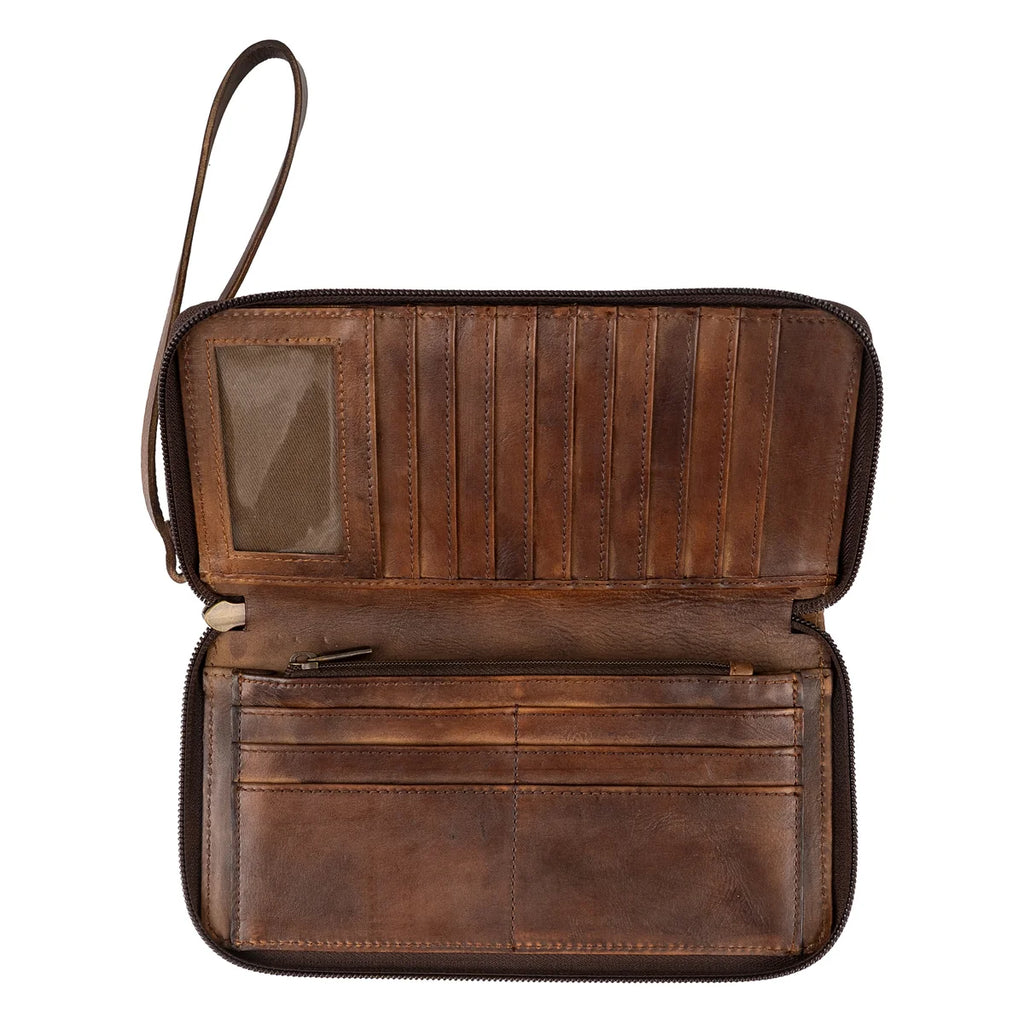 Bandera Chocolate Berkeley Bifold Wristlet