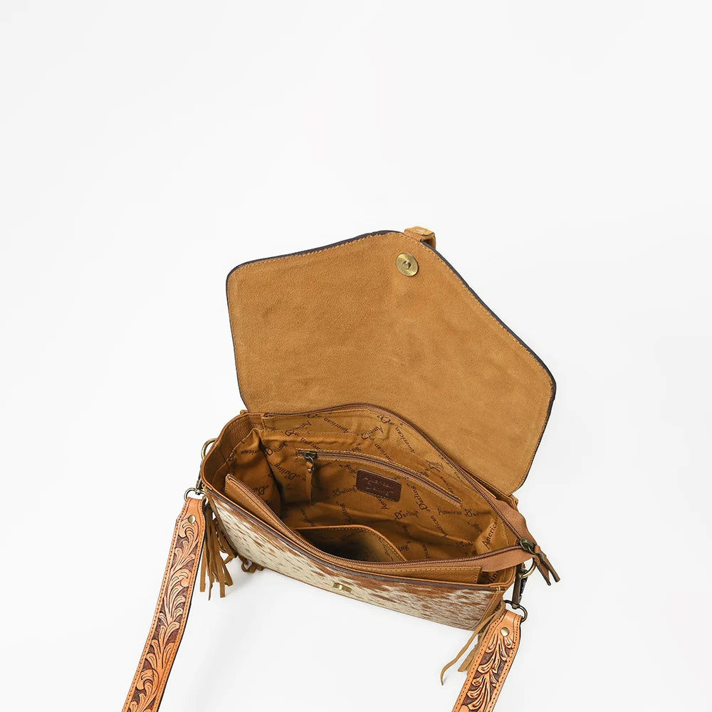 Cowhide Crossbody Fringe Purse