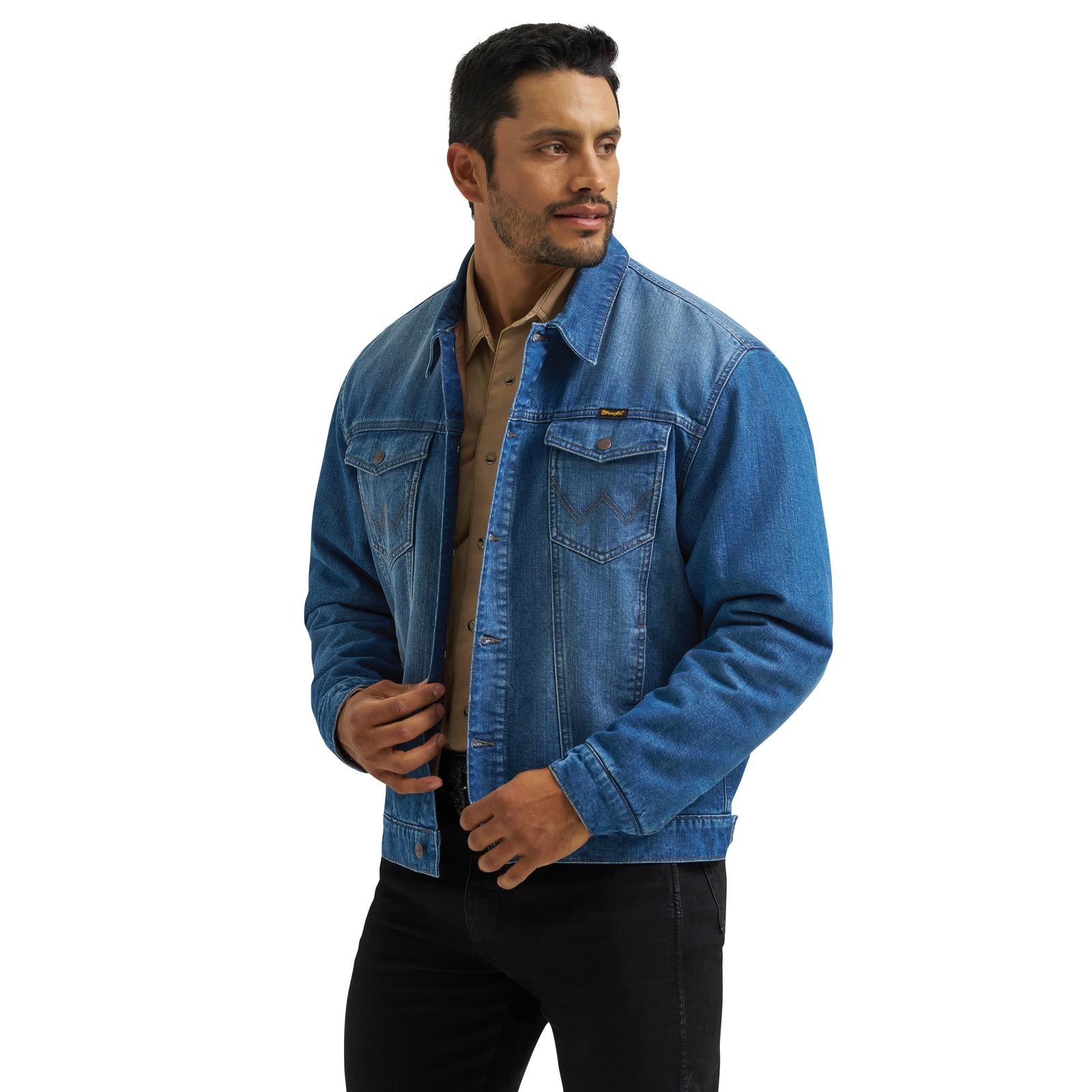 Wrangler Cowboy Cut Flannel Lined Denim Jacket