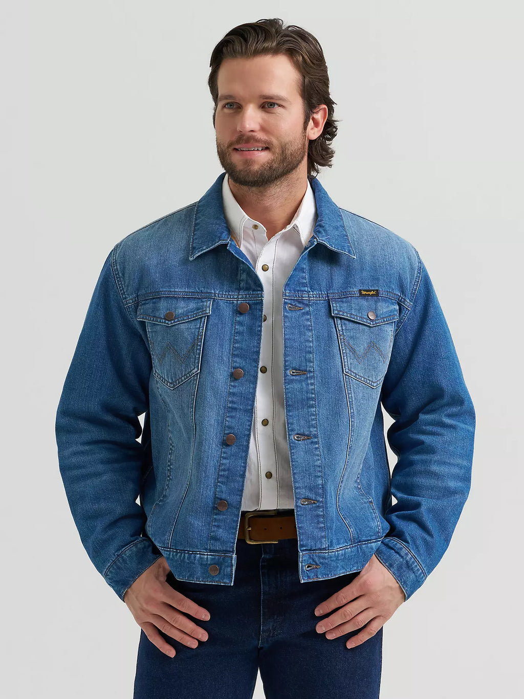 Wrangler Cowboy Cut Flannel Lined Denim Jacket
