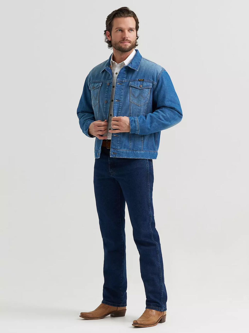 Wrangler Cowboy Cut Flannel Lined Denim Jacket