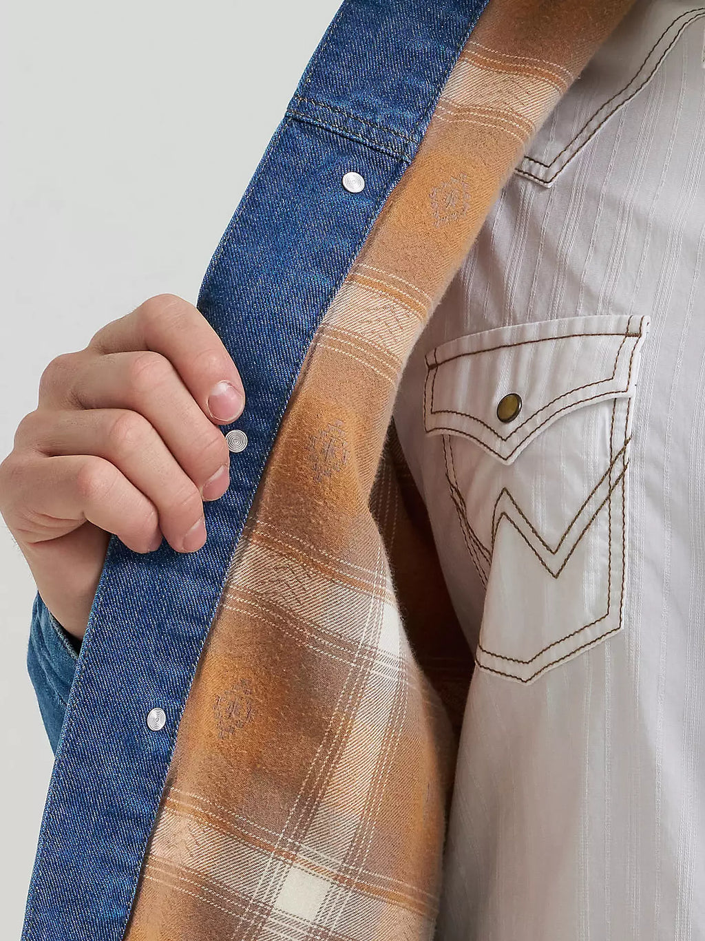 Wrangler Cowboy Cut Flannel Lined Denim Jacket