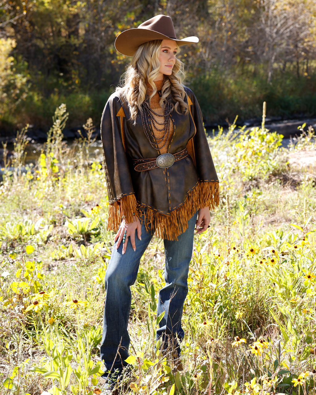 Women’s Leather Cape
