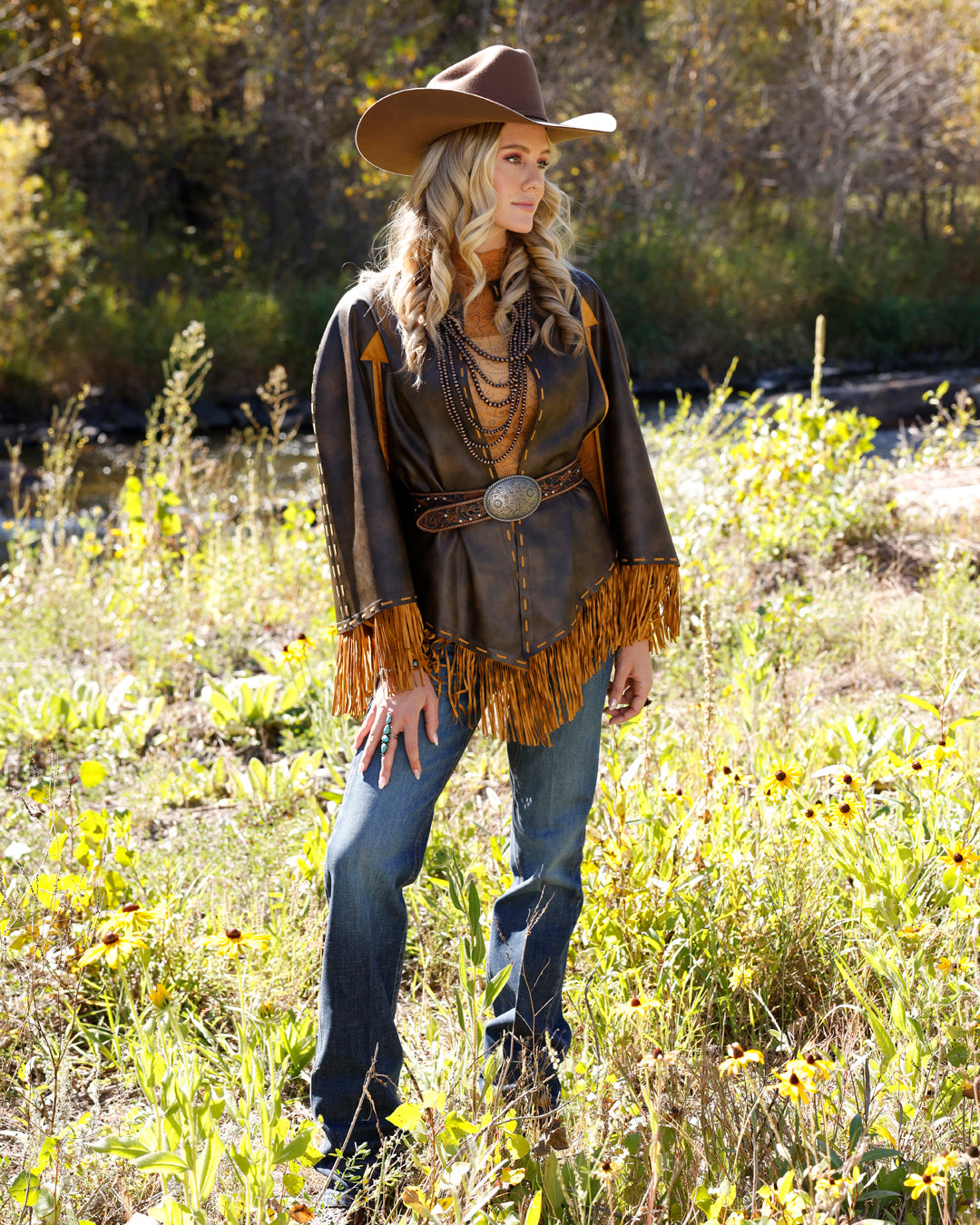 Women’s Leather Cape