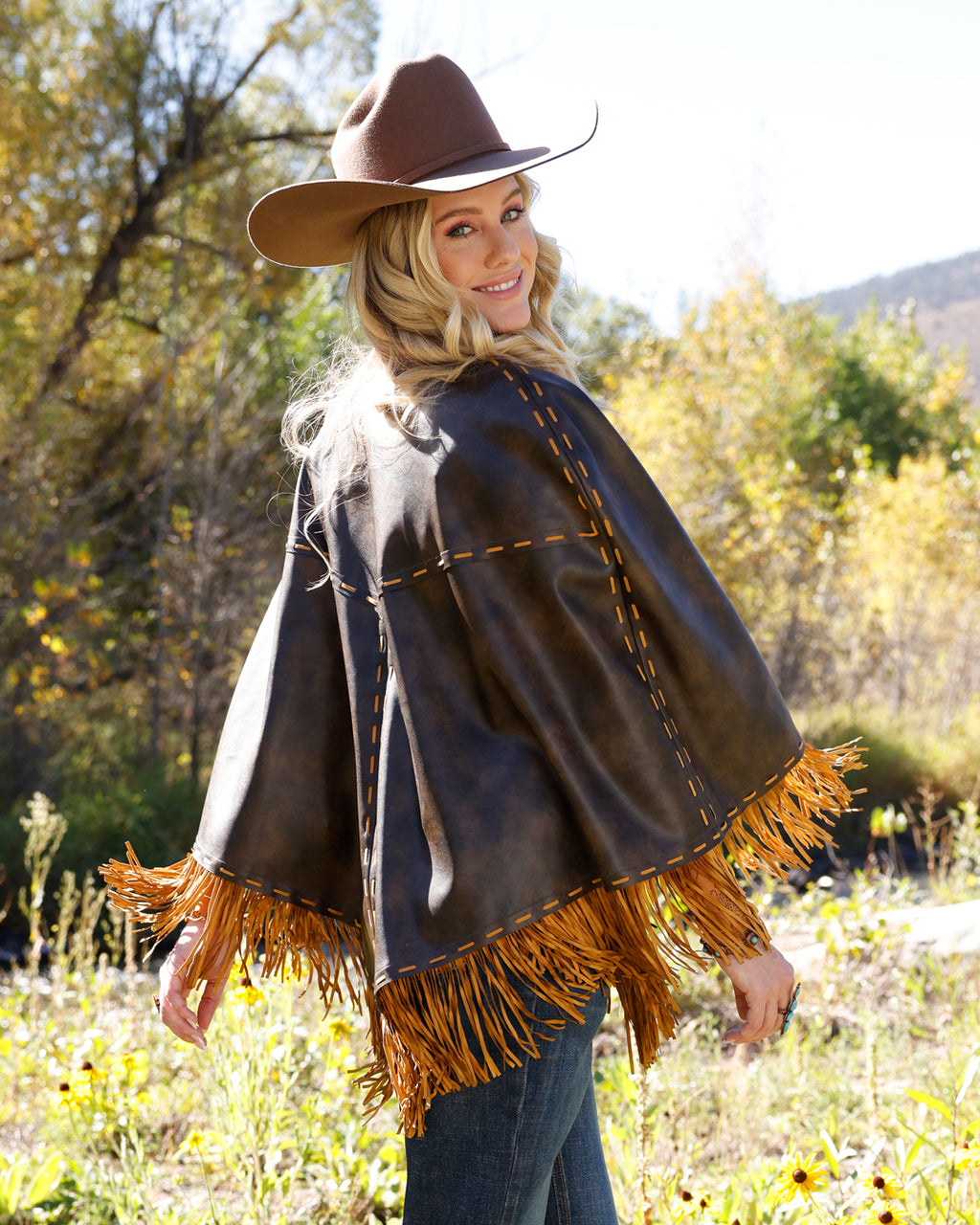 Women’s Leather Cape